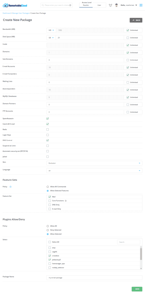 Reseller Email Package